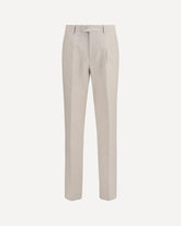 Cotton and linen tailored Pants - BEIGE | Base Blu