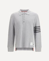 Piqué long-sleeve Polo - GREY | Base Blu