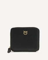 Leather zip-around Wallet - BLACK | Base Blu