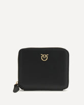 Portafoglio zip-around in pelle - NERO | Base Blu