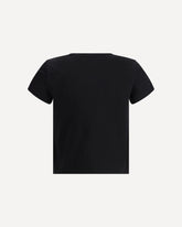Cotton T-shirt with logo - BLACK | Base Blu