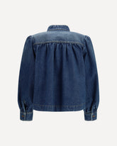 Giacca arricciata a collo alto - BLU | Base Blu