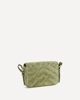 Small LouLou matelassé suede Shoulder Bag - GREEN | Base Blu