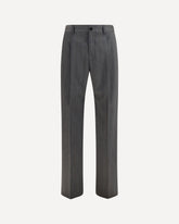 Straight-leg wool Pants - GREY | Base Blu