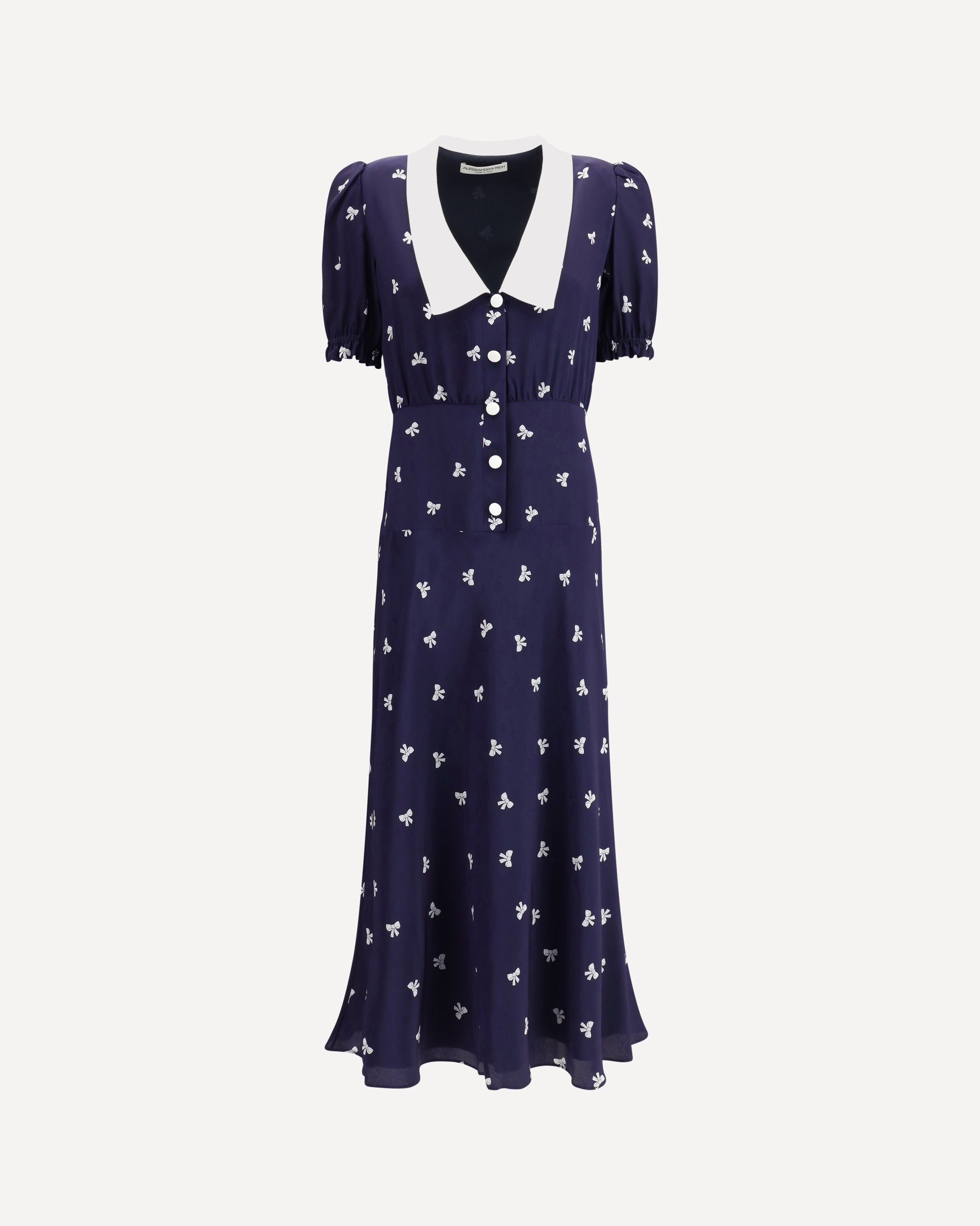 ALESSANDRA RICH Bow patterned Dress BLUE | Base Blu ALESSANDRA RICH Bow patterned Dress BLUE | Base Blu