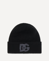 Logo English rib knit Beanie - BLACK | Base Blu