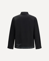 Mecano Shirt in virgin wool - BLACK | Base Blu