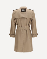 Trench doppiopetto con cintura - MARRONE | Base Blu