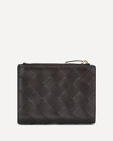 Lambskin Intrecciato Wallet - BROWN | Base Blu
