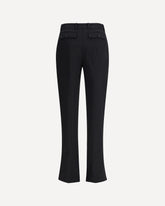 Black Wool pleated Trousers - NERO | Base Blu