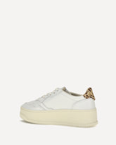 Medalist Platform leather Sneakers - WHITE | Base Blu
