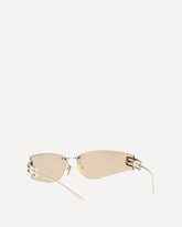D-frame Gossip Sunglasses - GOLD | Base Blu
