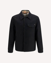 Herringbone wool Jacket - BLACK | Base Blu