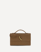 Andiamo top-handle Clutch - BROWN | Base Blu