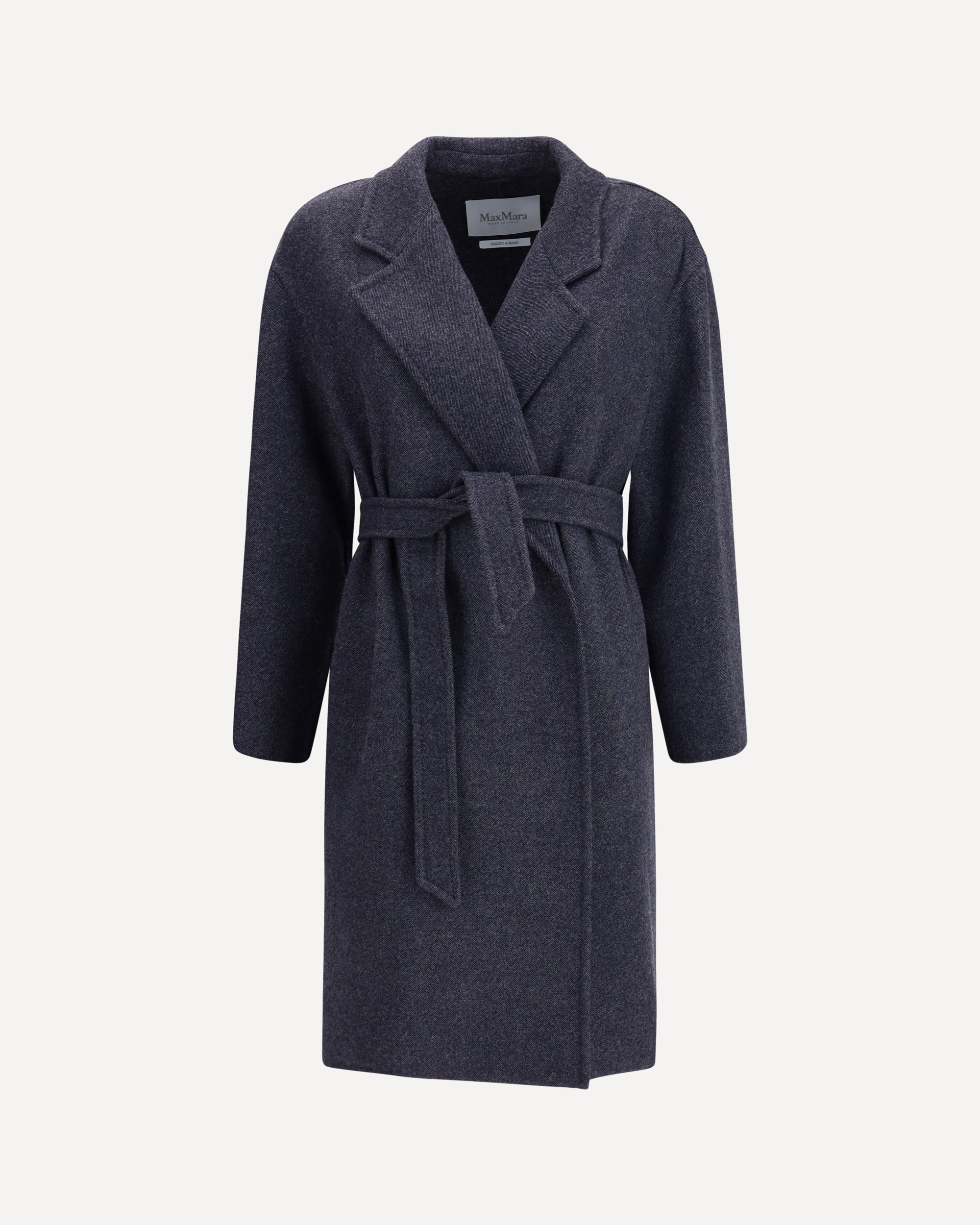 MAX MARA Denim-effect Wool Carnia Coat BLUE | Base Blu