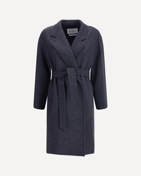 MAX MARA Denim-effect Wool Carnia Coat BLUE | Base Blu