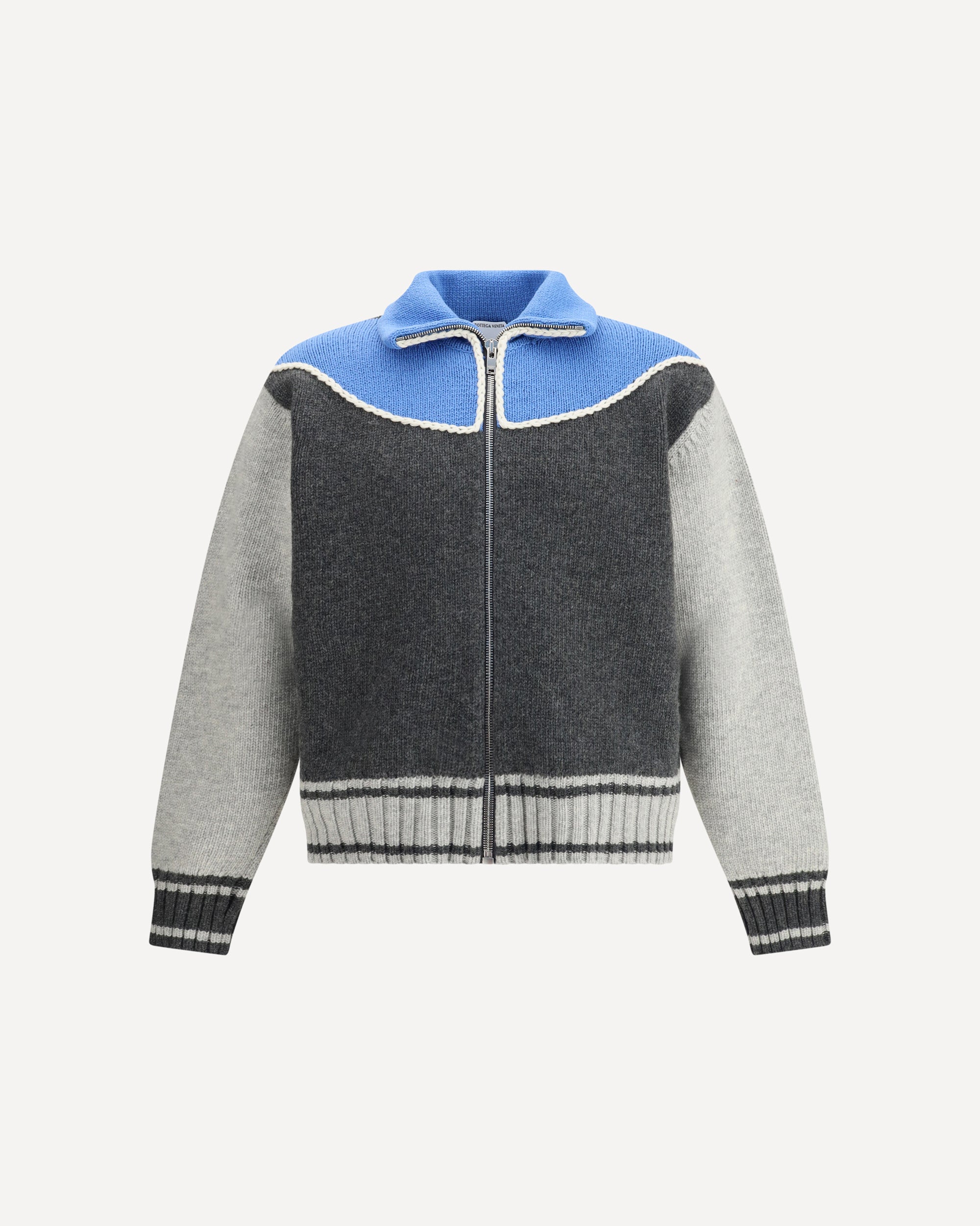 BOTTEGA VENETA Wool zipped Jacket GREY | Base Blu