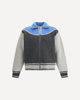 Wool zipped Jacket - GREY | Base Blu
