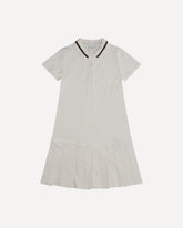 Cotton polo Dress for girls - WHITE | Base Blu