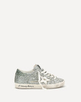 Super-Star glitter Sneakers - SILVER | Base Blu