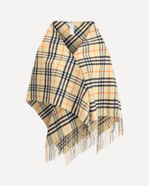 Mantella in lana e cashmere Check - BEIGE | Base Blu