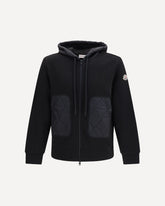 Hooded zip-up Sweatshirt - BLACK | Base Blu