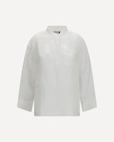 Smmcantico linen Shirt - WHITE | Base Blu