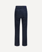 Kate Crop straight bull power stretch Pants - BLUE | Base Blu