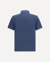 Short-sleeve cotton Polo Shirt - BLUE | Base Blu