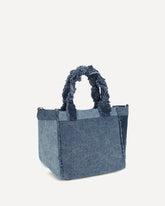 Borsa Tote Trapeze media in denim - BLU | Base Blu