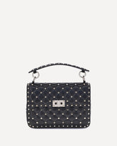 Rockstud Spike Shoulder Bag - BLACK | Base Blu
