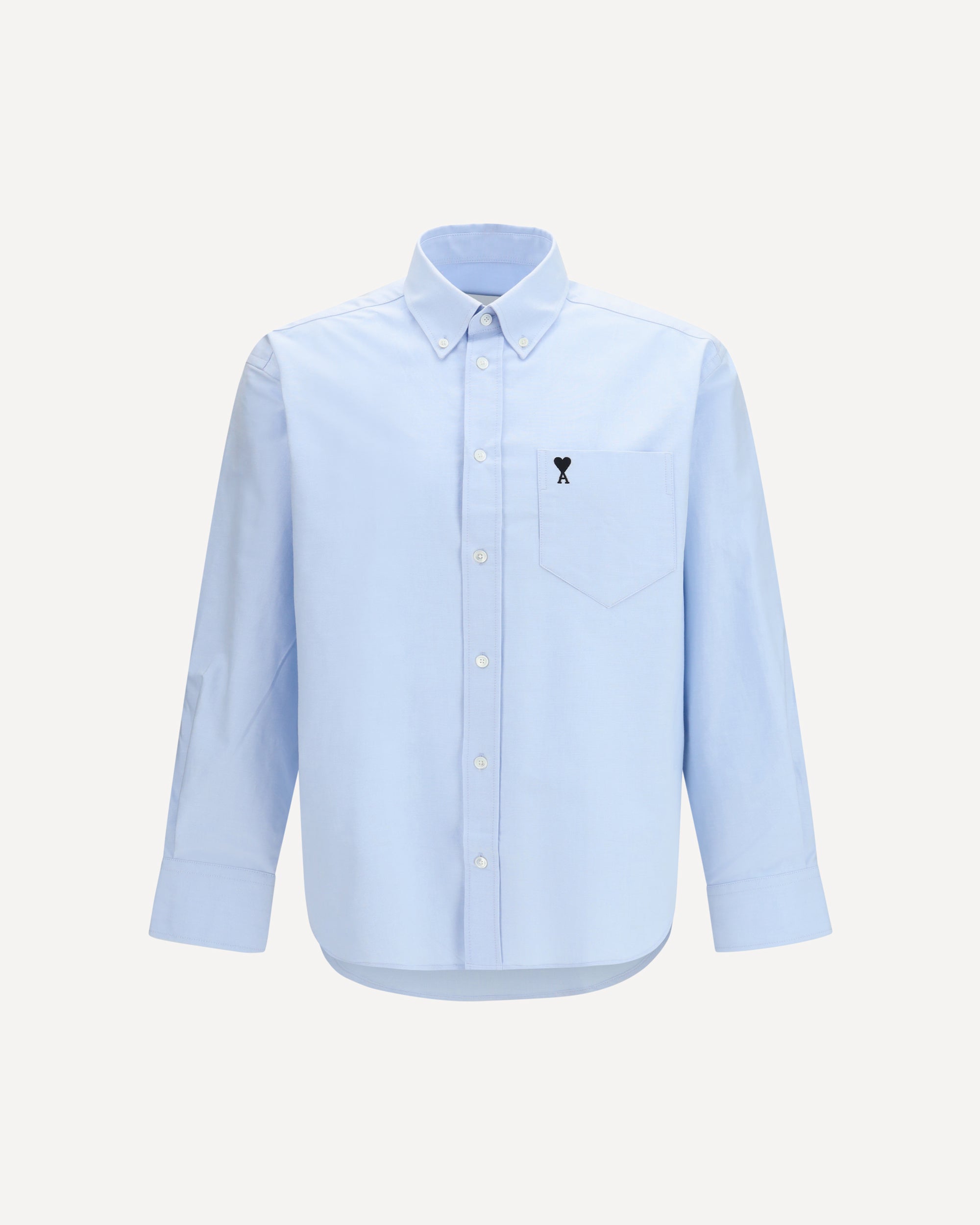 AMI PARIS Boxy Long Sleeves Shirt LIGHT BLUE | Base Blu AMI PARIS Boxy Long Sleeves Shirt LIGHT BLUE | Base Blu