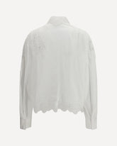 Cotton Shirt with lace detail - WHITE | Base Blu