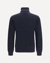 Wool and cashmere turtleneck Sweater - BLUE | Base Blu