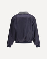 Bomber Jacket in technical gazar and fleece - BLUE | Base Blu