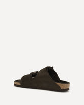 Arizona shearling Sandals - BROWN | Base Blu