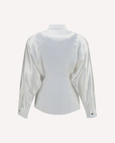 Embroidered cotton poplin Shirt - WHITE | Base Blu