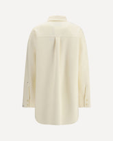Oversized Riber wool Shirt - CREAM | Base Blu