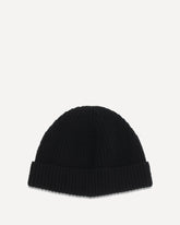 VLogo Beanie in cashmere - BLACK | Base Blu