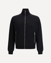 Reversible wool and re-nylon Jacket - BLACK | Base Blu