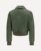 Cropped nappa Valstarino Jacket - GREEN | Base Blu