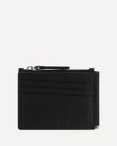 Portacarte in pelle martellata - NERO | Base Blu