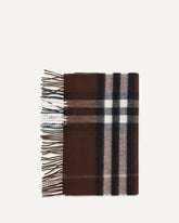 Cashmere check Scarf - BROWN | Base Blu