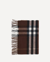 Sciarpa Archivio Check in cashmere - MARRONE | Base Blu