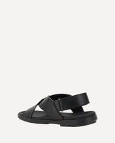 Logoed Sandals - BLACK | Base Blu