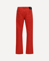 Straight-leg cotton denim Jeans - RED | Base Blu