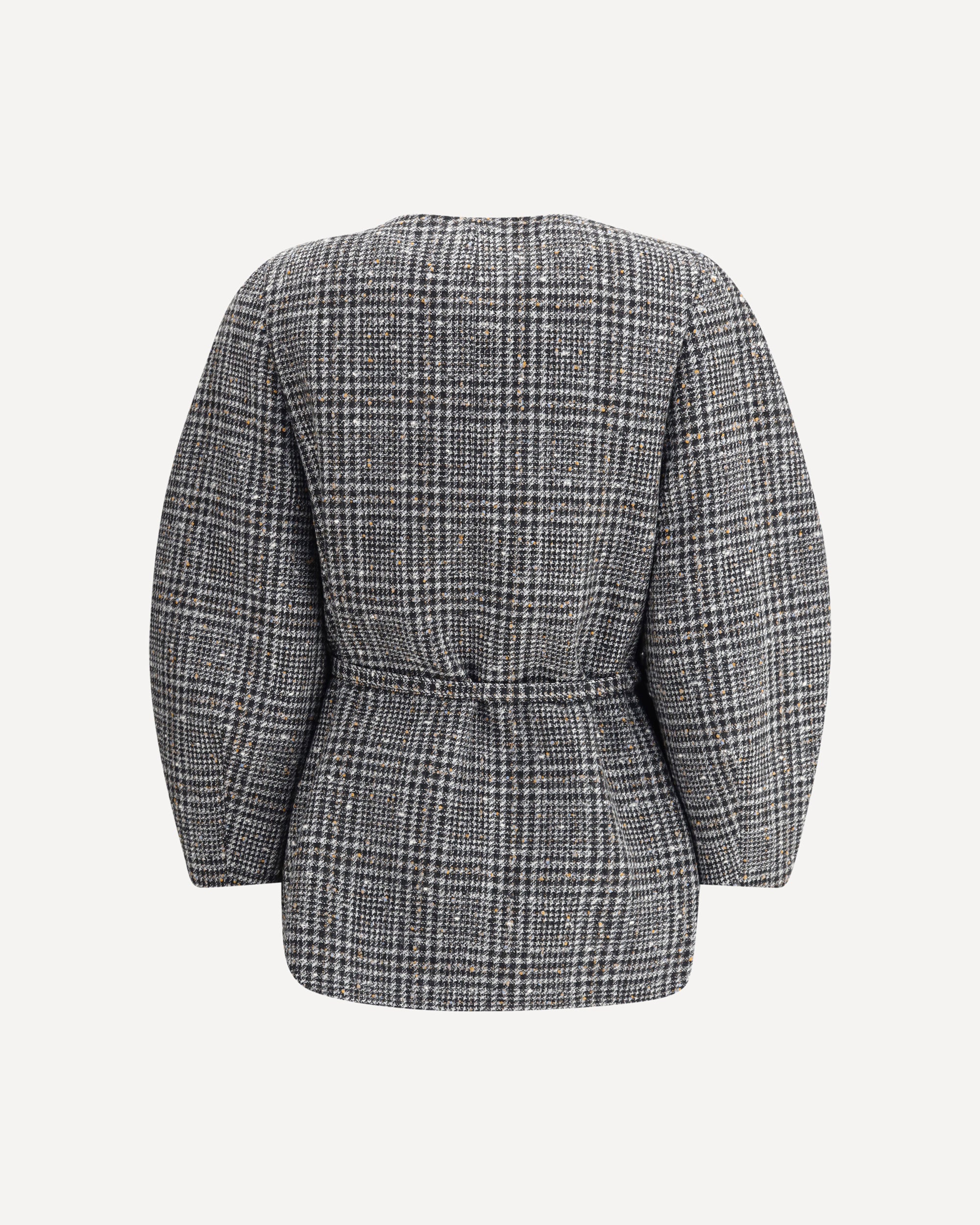 FENDI Wool and cotton tweed Blouson Jacket GREY | Base Blu