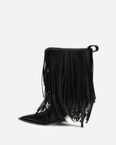 Avenue Fringe Ankle Boots - BLACK | Base Blu
