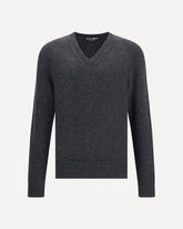 V-neck Wool Pullover - GREY | Base Blu