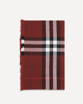 Reversible Check wool and silk Scarf - RED | Base Blu
